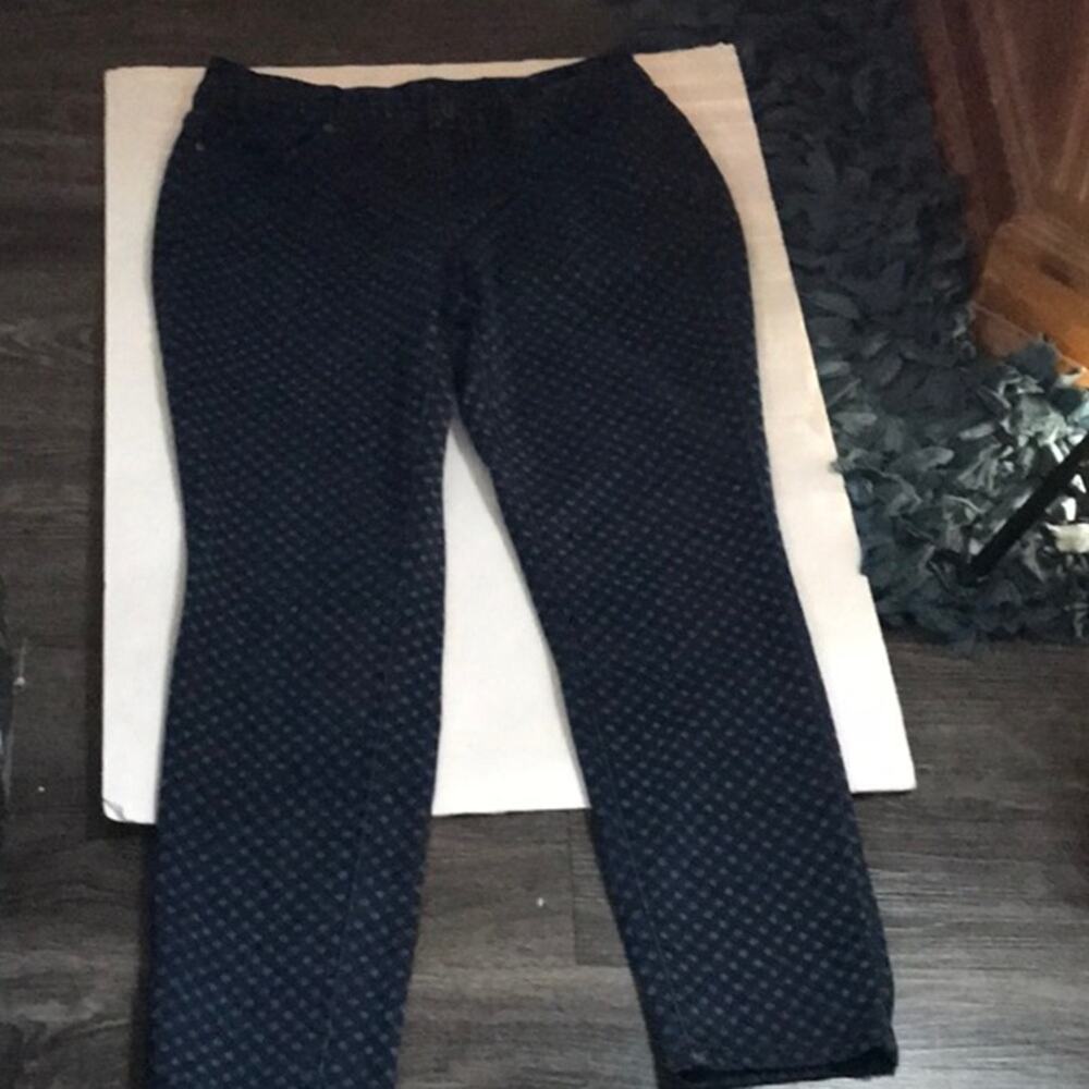 Earl Jeans Skinny Ankle Polka Dot Pattern 8 Twee Classic Preppy Casual Whimsy